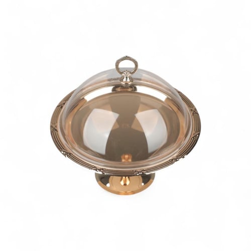 صحن كيك فوبي مع قاعدة بغطاء أكريليك من سوليتير، ال...