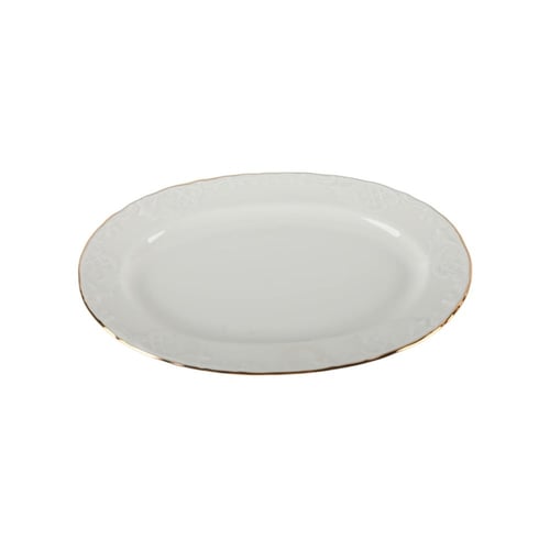 طقم سفرة بورسلان باللون سكري ذهبي 32 قطعة