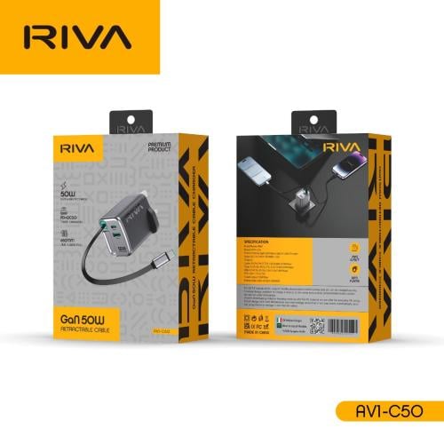 شاحن 50W(A+C) RETRACTABLE CHARGER RV1-C50