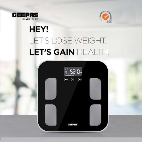 ميزان الكتروني لقياس دهون الجسم والماء والعضلات يت...