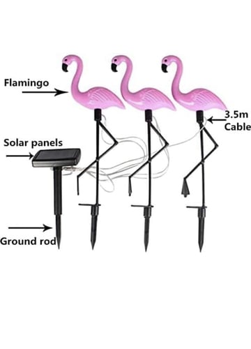 مصابيح فلامنجو تعمل بالطاقة الشمسية للأماكن الخارج...