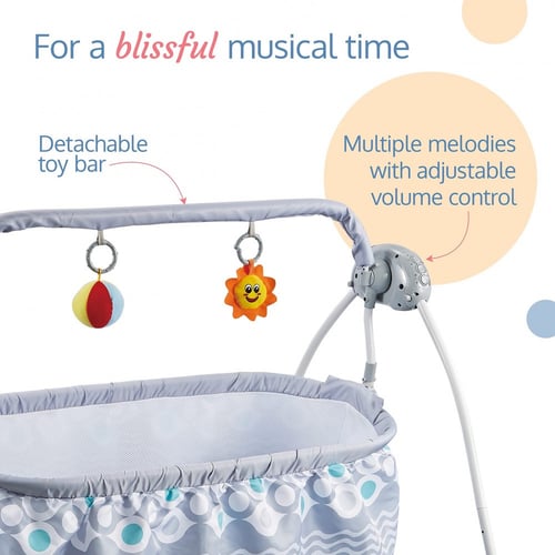 سرير هزاز للاطفال كهربائي مع ريموت