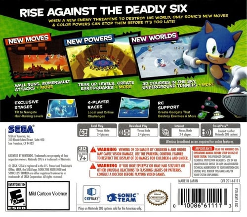 (NTSC) Sonic Lost World