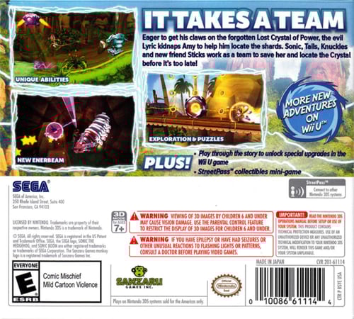 Sonic Boom Shattered Crystal (NTSC)