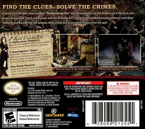 Cate West The Vanishing Files