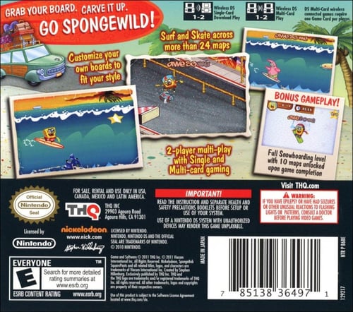 Spongebob Squarepants Surf & Skate Roadtrip