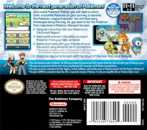 Pokémon Diamond Version (NTSC)