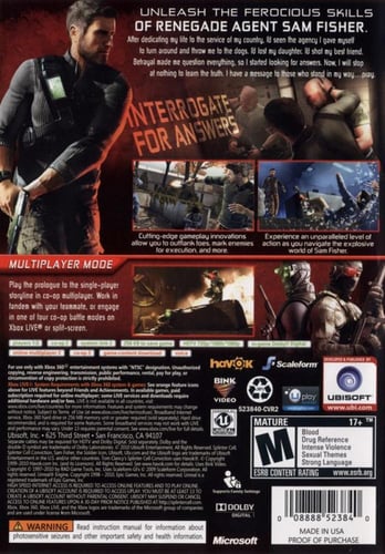 Tom Clancy's Splinter Cell Conviction (NTSC)