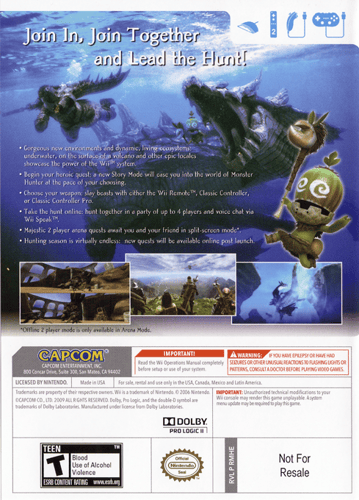 Monster Hunter Tri (NTSC)