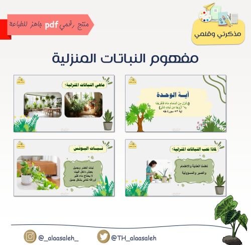 PDF مفهوم النباتات المنزلية