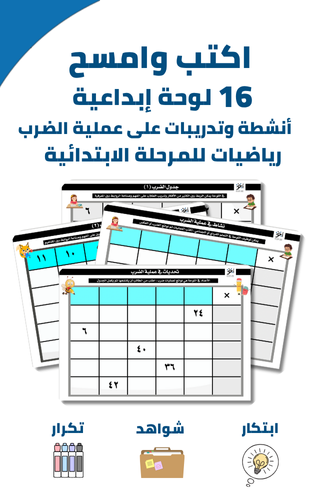 أنشطة وتدريبات على عملية الضرب