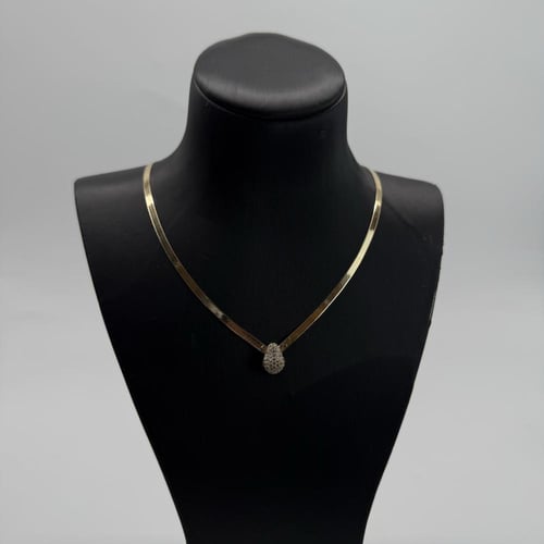 عقد ذهب الفلات تصميم الماسي عيار 18 وزن 6.9 جرام