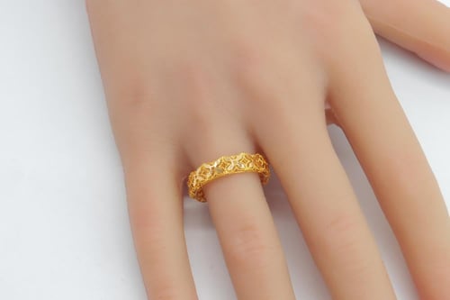 افضل دبله ذهب عيار 21 بتصميم راقى وزن 1.66 جرام