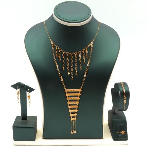 طقم ذهب الرمش عيار 21 وزن 5.12 جرام