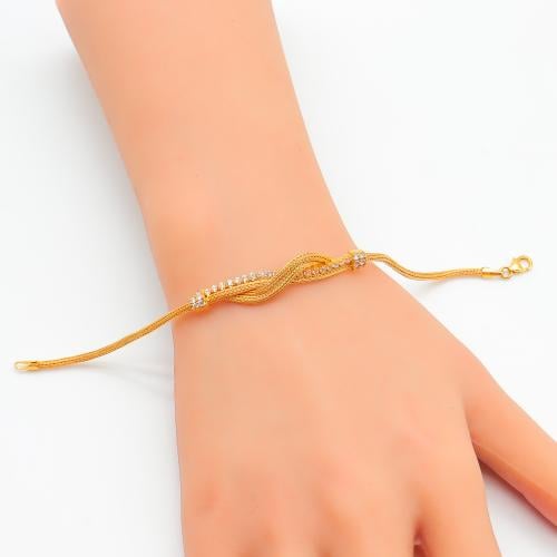 اسوارة ذهب الحرير تصميم الماسي عيار 21 وزن 6.2 جرا...