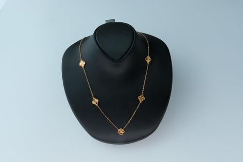 عقد| تشوكر ذهب الفان كليف خمس وردات عيار 21