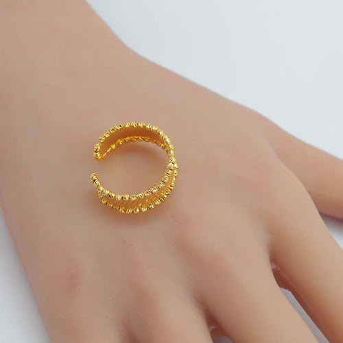 افخم خاتم ذهب عيار 21 بتصميم دوريكاء وزن 3.4 جرام