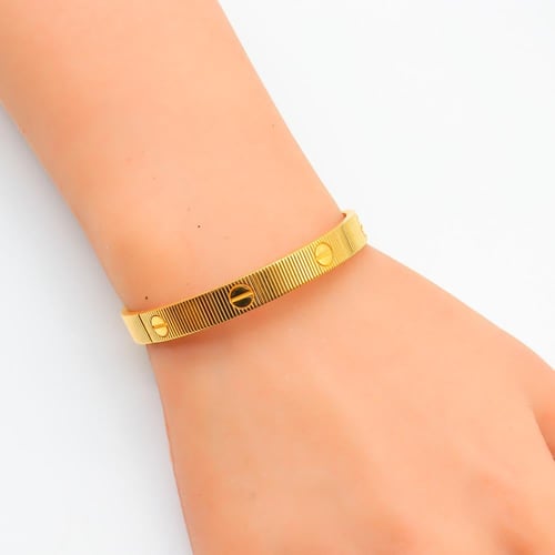 اسوارة ذهب عيار21 اللوف Limted العريض التصميم الجد...