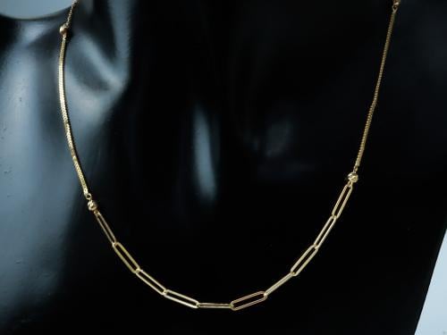 سلسال ذهب تصميم الجنزير عيار 18وزن 2.5 جرام