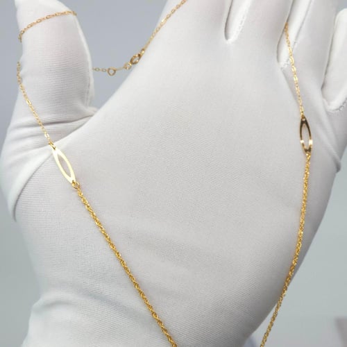 سلسال سبحة الوردة ذهب عيار 21 بشكل دائري وزن 2.4 ج...