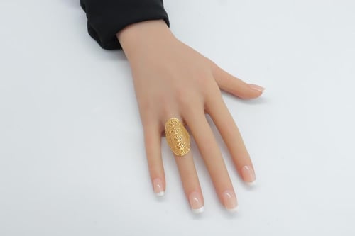 خاتم ذهب عيار 21 وزن 2.1 جرام