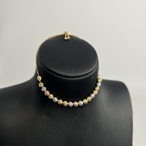 سوارة ذهب بتصميم كور الليزر مزودة بكره السحب عيار...