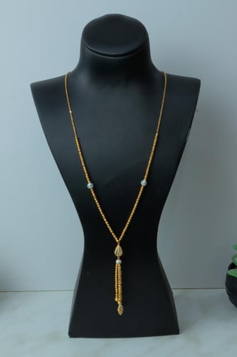 عقد سبحة ذهب عيار 21 مطعم بالميناء الانيقة وزن 13....