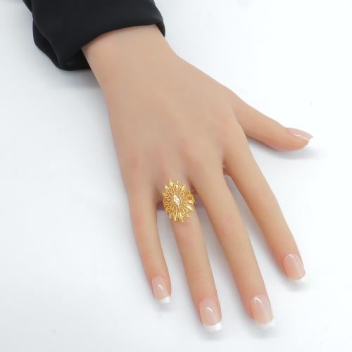 خاتم ذهب عيار 21 بتصميم عالى الدقة وزن 1.8 جرام