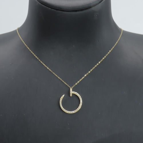 سلسال ذهب تصميم الماسي عيار 18 وزن 0.77 جرام