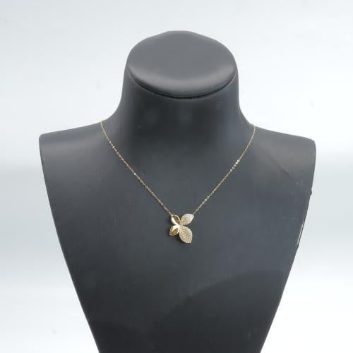 سلسال ذهب الباسكال تصميم الماسي عيار 18 وزن 1.12 ج...