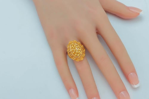 خاتم ذهب الدوريكاء عيار 21 وزن 4.22 جرام