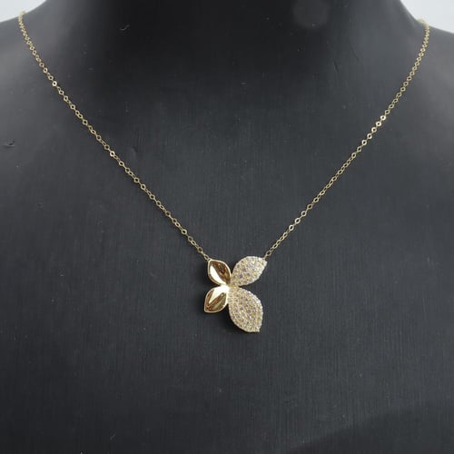 سلسال ذهب الباسكال تصميم الماسي عيار 18 وزن 1.12 ج...