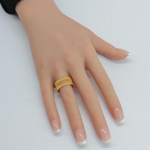 دبلة ذهب تصميم الرولكس عريضة عيار 21