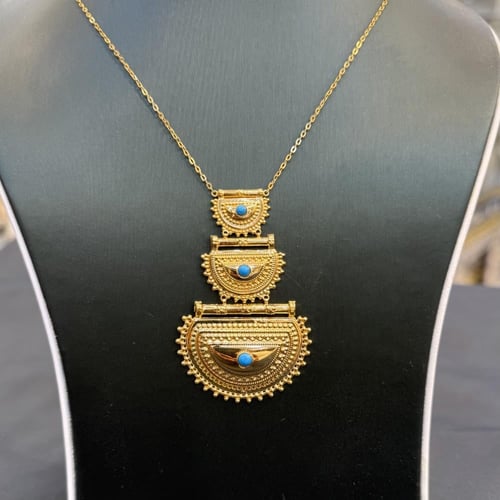 عقد ذهب عيار 21 البراشي وزن 7.6 جرام