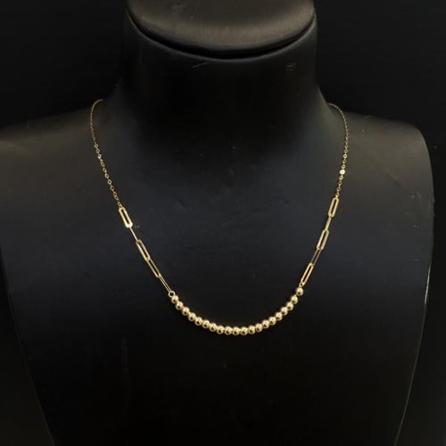 عقد ذهب الببلز عيار 18 وزن 1.48 جرام