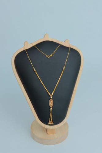 سبحة ذهب الوردة شكل المبروم عيار 21 وزن 3.1 جرام