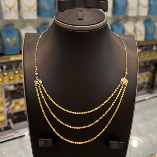 سلسال المبروم ثلاثة دور عيار 21 وزن 6.5 جرام