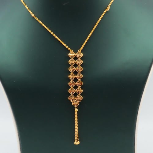 شال ذهب طويل عيار 21 وزن 8.97 جرام- لحضور لافت ومت...