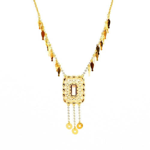 سبحة ذهب تصميم الرمش بحريني عيار 21 الوزن 12.8 جرا...