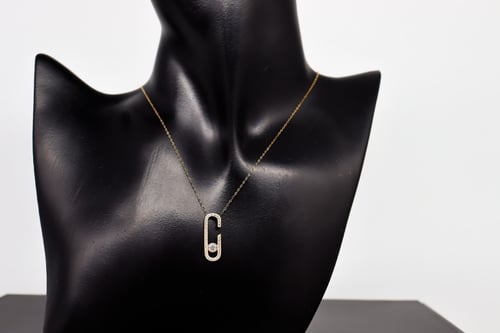 سلسال ذهب مسيكاء تصميم الماسي عيار 18