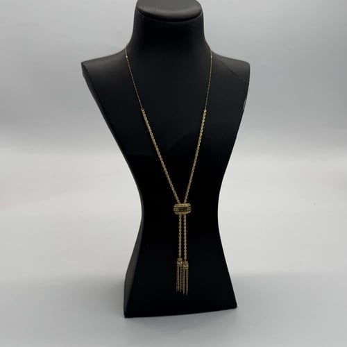 سبحة ذهب عيار 21 مطعمة بالميناء الاسود وزن 6.3 جرا...