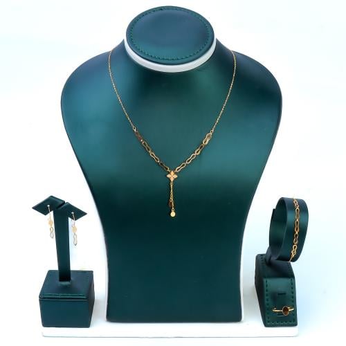 طقم ذهب ناعم عيار 21 وزن 2.25 جرام