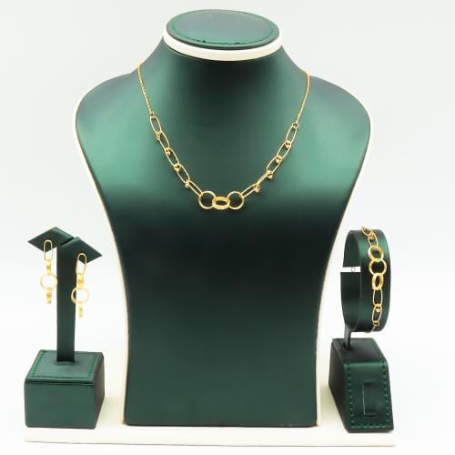 نصف طقم إيطالي ذهب صافي عيار 18 وزن 14.1 جرام