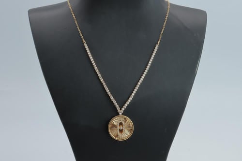 عقد ذهب تصميم المسيكاء مع التنس عيار 21 وزن 7.5 جر...