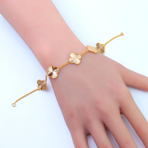 سوارة ذهب الفان كليف خمس وردات عيار 21 وزن 6.4 جرا...