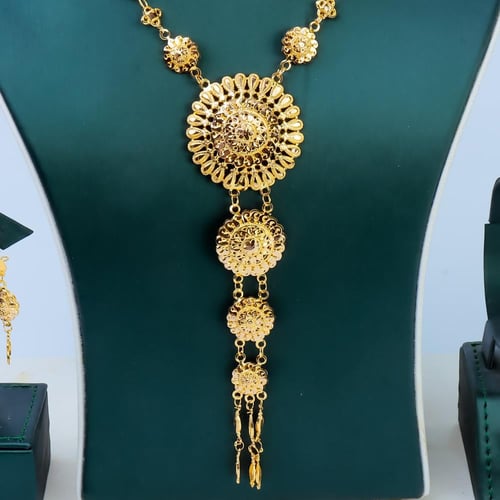 طقم ذهب كرسي جابر عيار 21 وزن 12.3 جرام