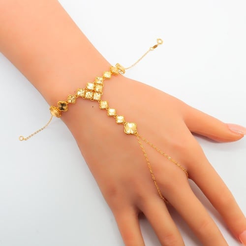 كف ذهب تصميم الوردة عيار 21 وزن 5.17 جرام