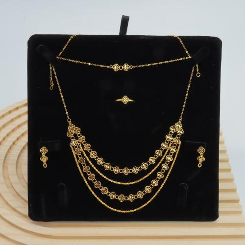 طقم ذهب اربعة دور عيار 21 وزن 12.9جرام