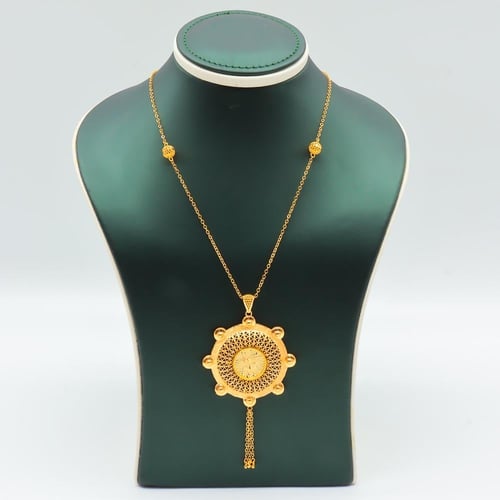 سبحة ذهب بحريني عيار 21 وزن 12.2 جرام - تصميم تراث...