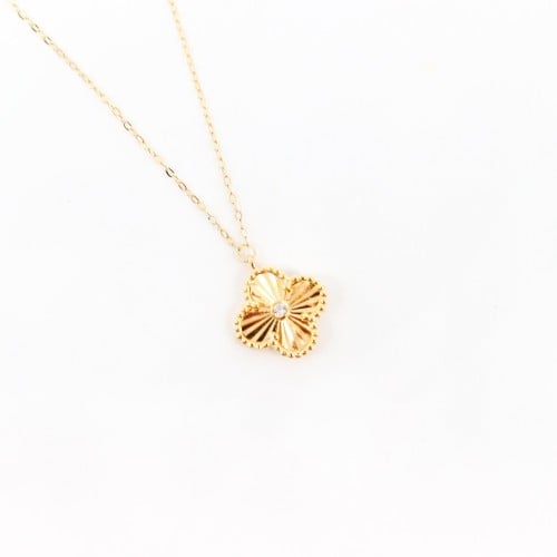 سلسال ذهب الفان كليف نواعم بلمسه الماسية عيار 18 و...